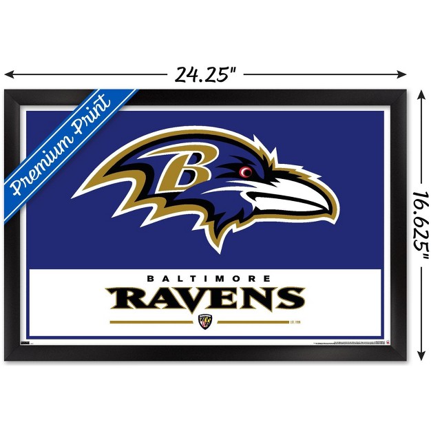 Trends International Nfl Baltimore Ravens Logo 21 Framed Wall Poster Prints