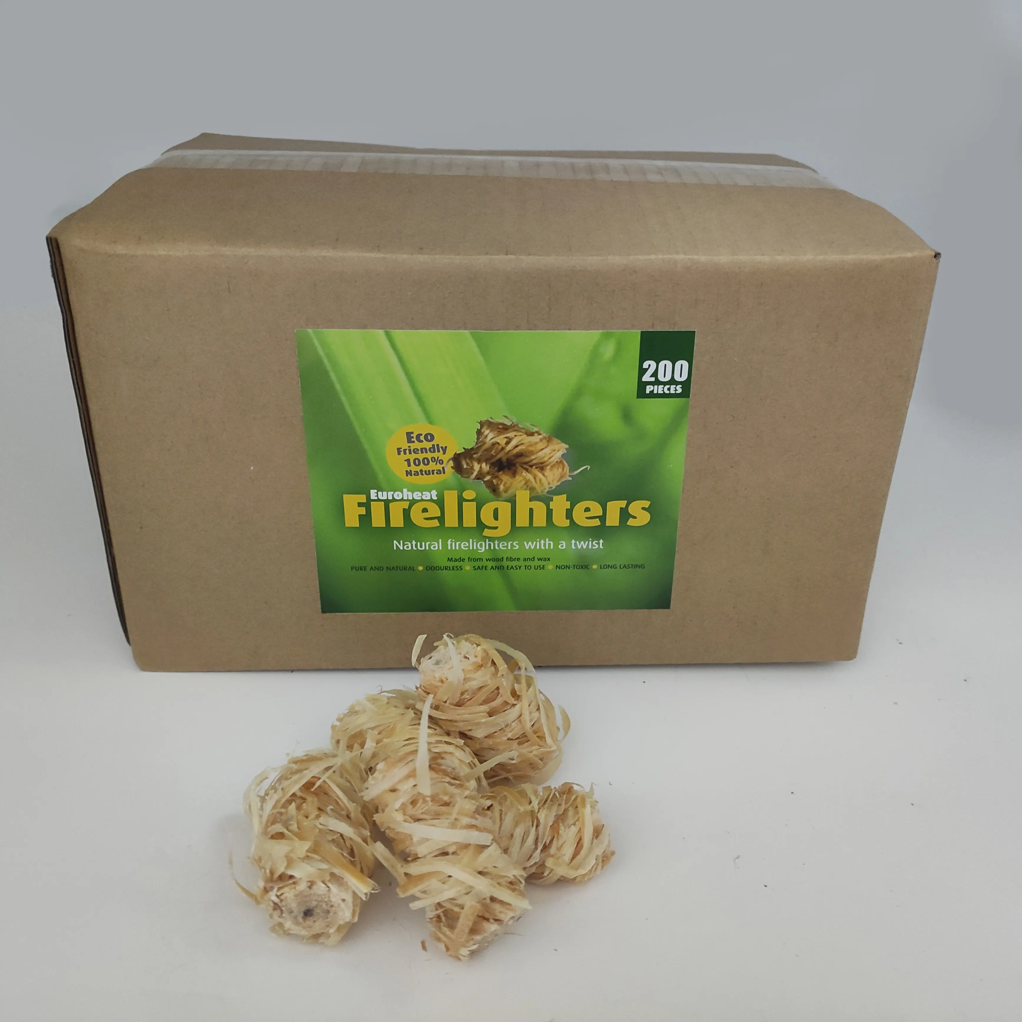 Natural Eco Friendly firelighters Wood Wool Roll Firelighters For Camping Hiking BBQ Fireplace