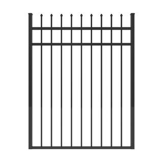 FORGERIGHT Osprey 4 ft. W x 5 ft. H Black Aluminum Fence Gate 882291