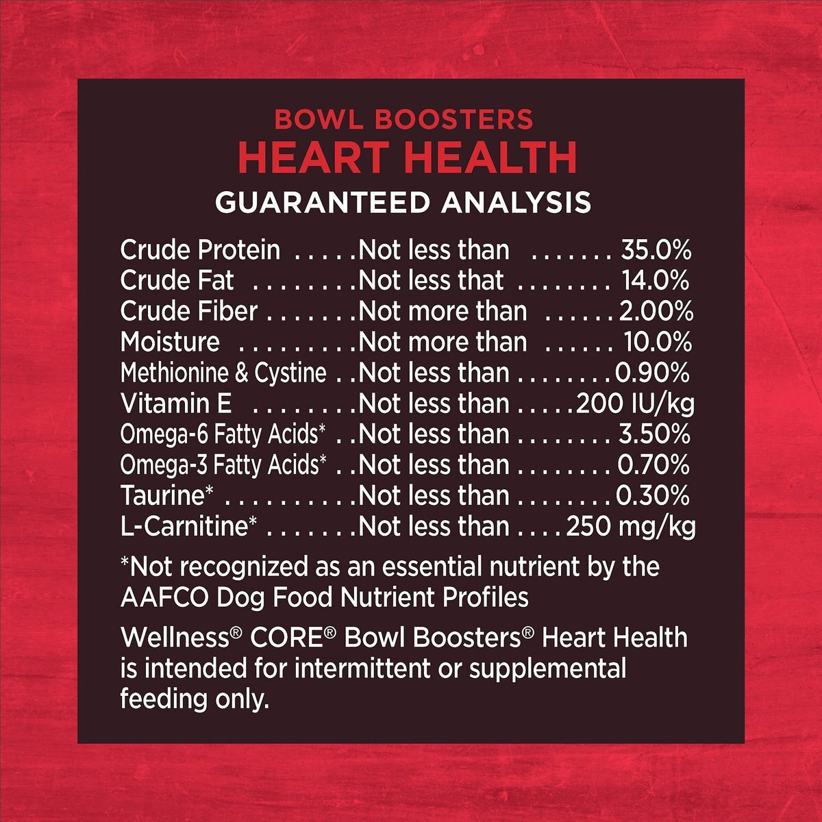 Wellness CORE Bowl Boosters Heart Health Dry Dog Food Topper， 4-oz bag