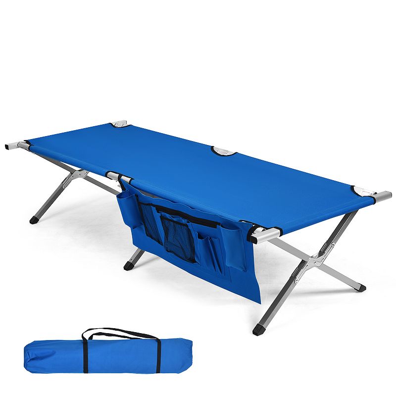 Folding Camping Cot Heavy-duty Camp Bed with Carry Bag