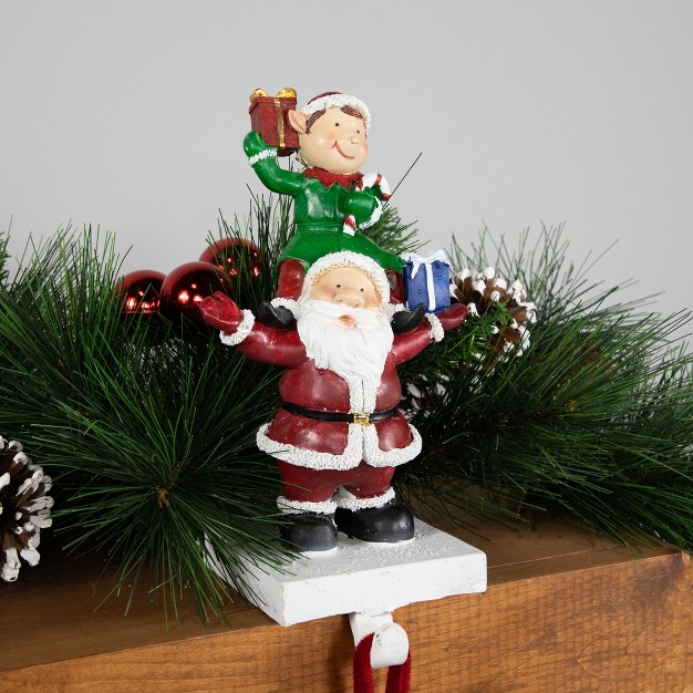 Santa And Elf Christmas Stocking Holder