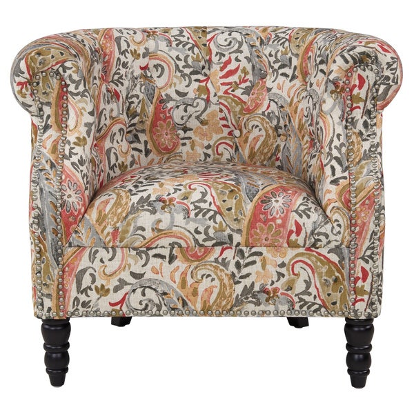 Gracewood Hollow Mungoshi Multi Coral Paisley Arm Chair