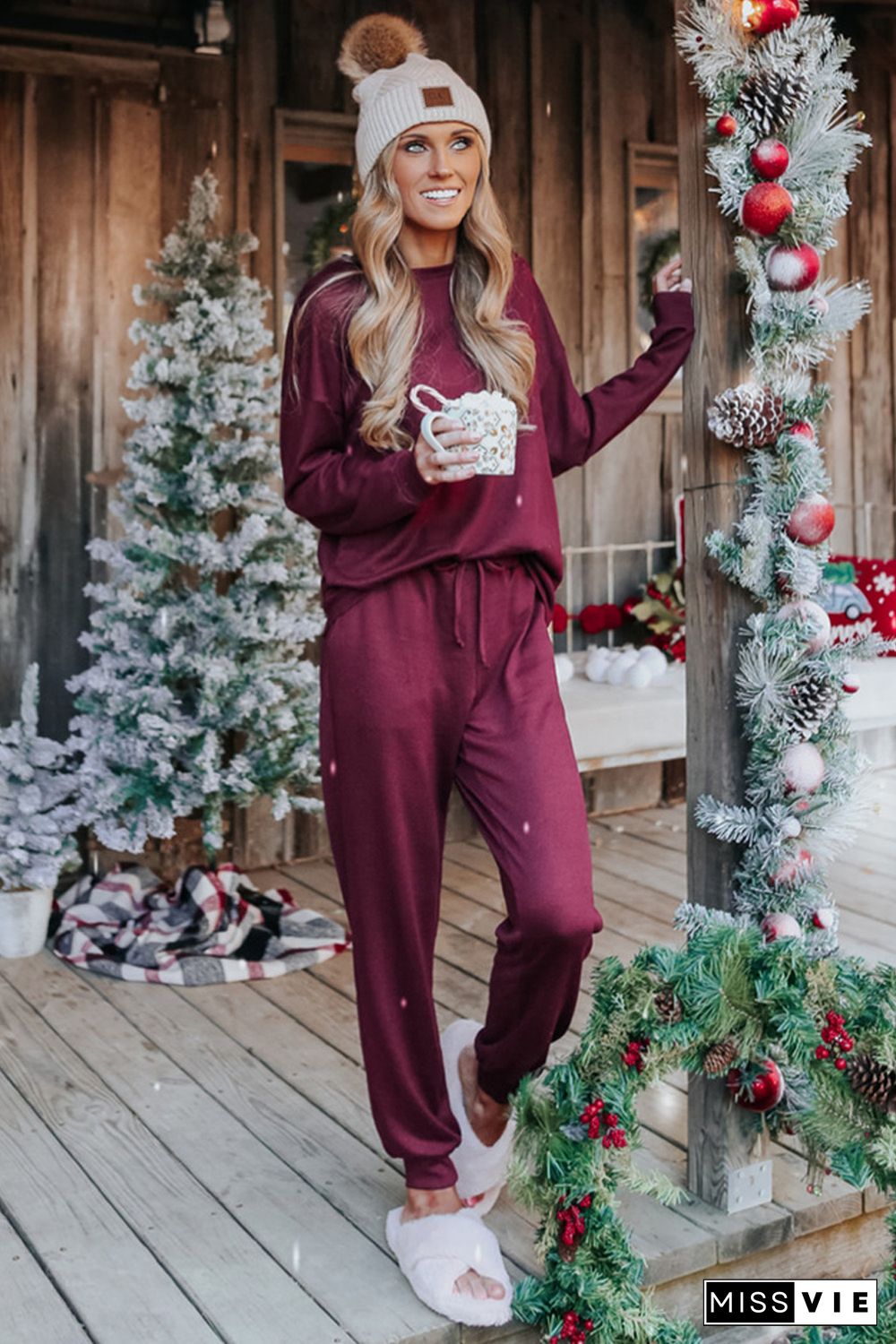 Long Sleeve Pullover and Jogger Pants Lounge Set