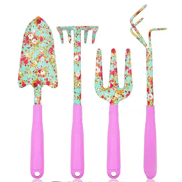 Garden Printing Six Piece Set Garden Gift Pointed Shovel Rake Gloves