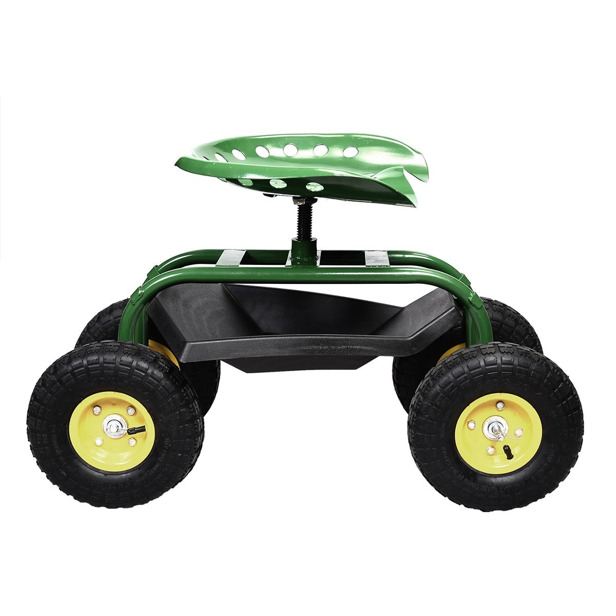 Outdoor Rolling Garden Cart Wagon Scooter with 360¡ã Swivel Seat