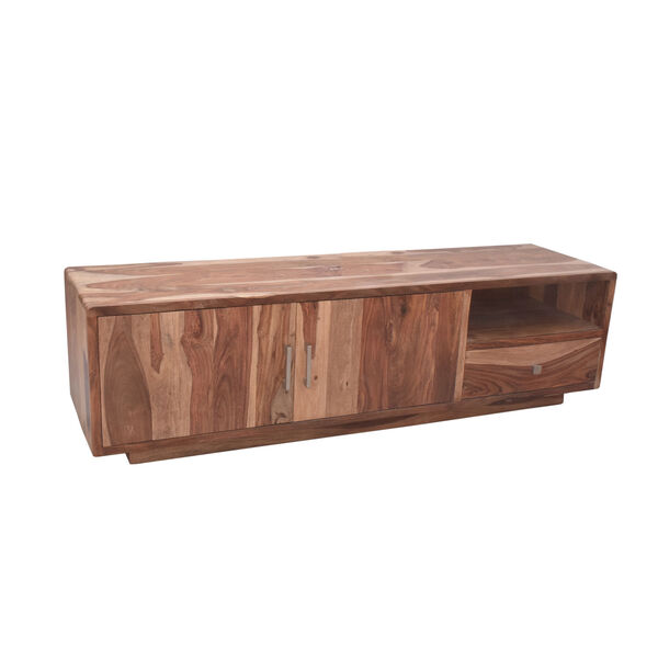 Vacation Natural Low Console with Cabinet and Drawer