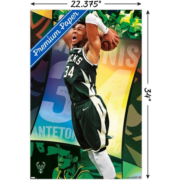 Trends International Nba Milwaukee Bucks Giannis Antetokounmpo 21 Unframed Wall Poster Prints