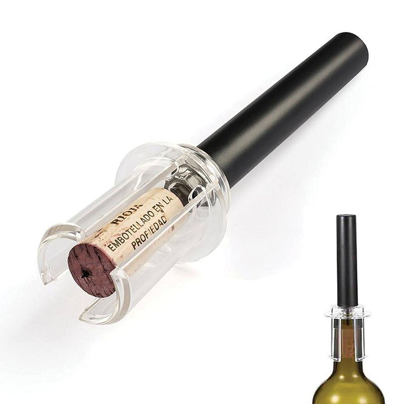 Brentwood Air Pump Wine Bottle Opener with Foil Cutter， Vacuum Stopper， Aerator Pourer