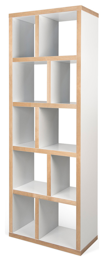 Open bookcase high narrow shelves   Transitional   Bookcases   by Plush Pod Decor  Houzz