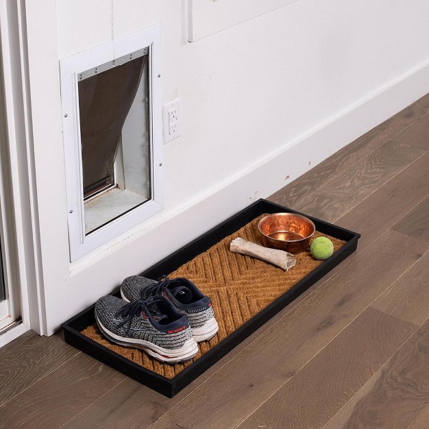 Birdrock Home Rubber Boot Tray With Coir Insert 34 x27 x27 lx14 x27 x27 w