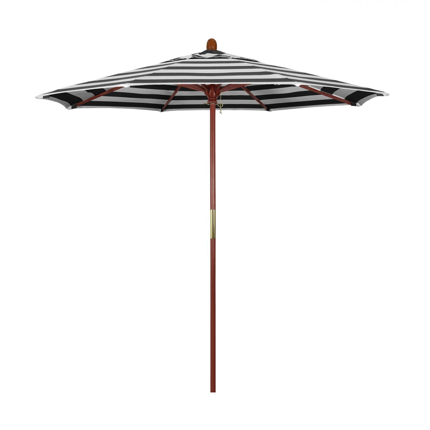 California Umbrella Grove Series 7.5 Ft Octagonal Hardwood Patio Umbrella W/ Push Lift