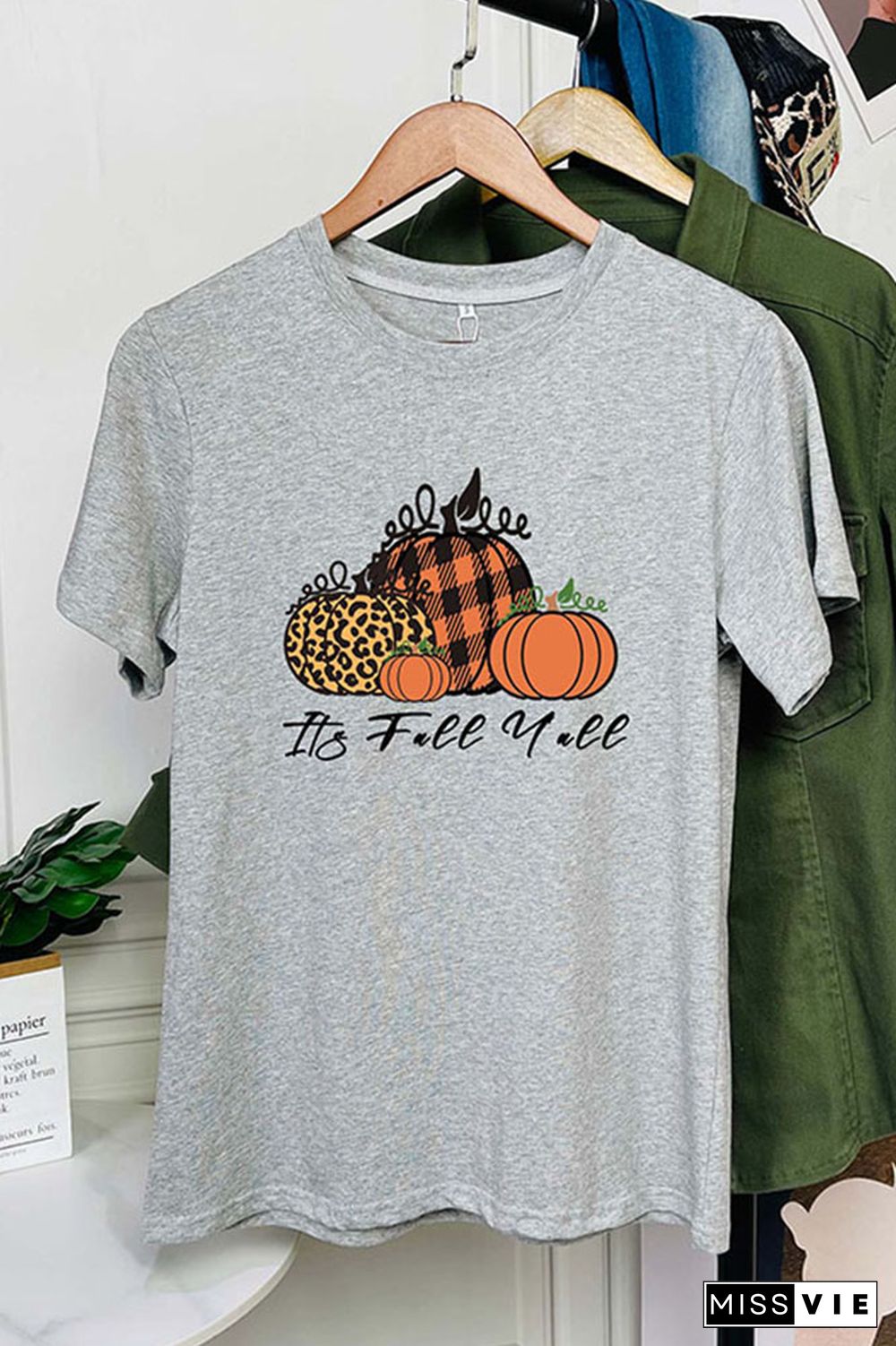 Pumpkin Fall Y'all Shirts Women Graphic Tees Wholesale