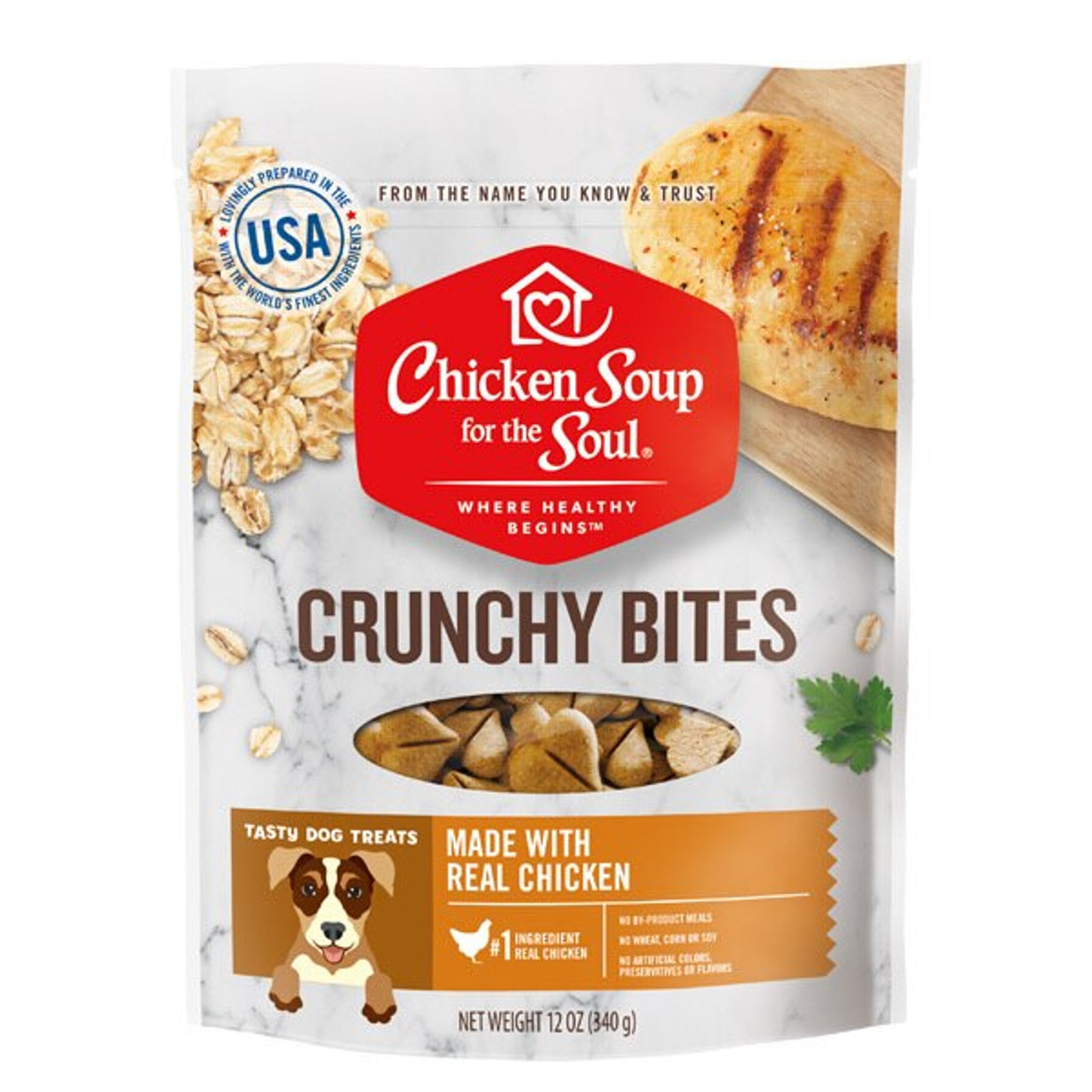 Chicken Soup for the Soul 12oz Crunchy Bites Treat Biscuits Chicken Dog Treats