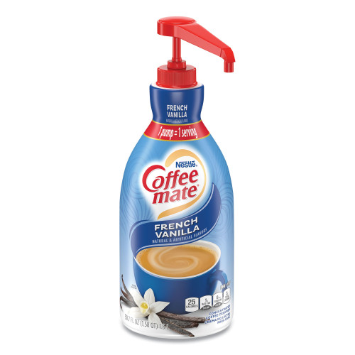 Coffee-mate Liquid Coffee Creamer， French Vanilla， 1500mL Pump Bottle (31803)