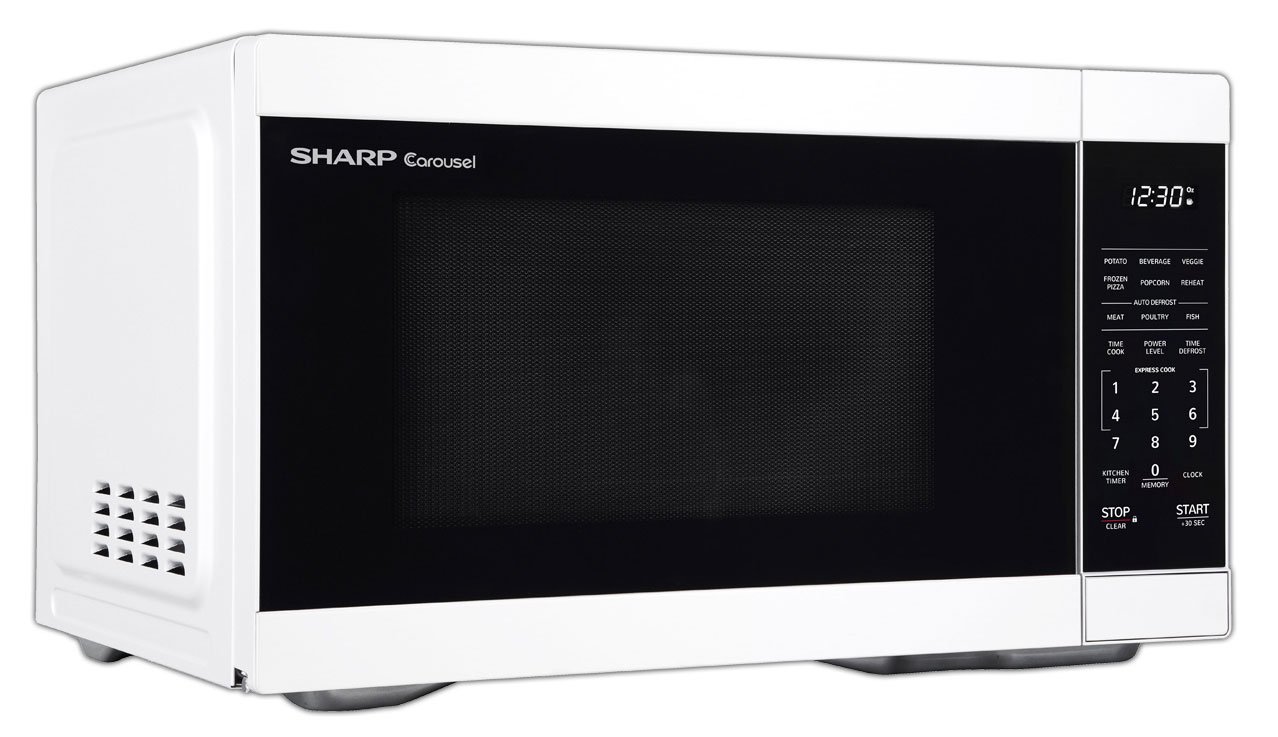 Sharp 1.1 Cu. Ft. White Countertop Microwave Oven