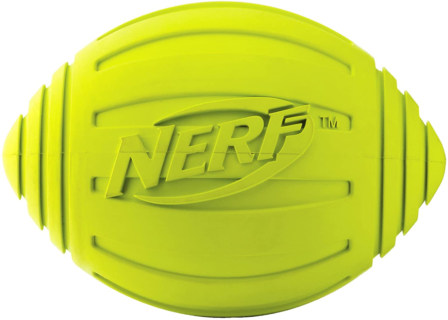 NERF Dog 7 inch Ridged Squeaker Football Dog Toy