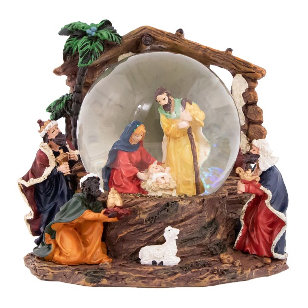 Holy Family Christmas Nativity Musical Water Globe