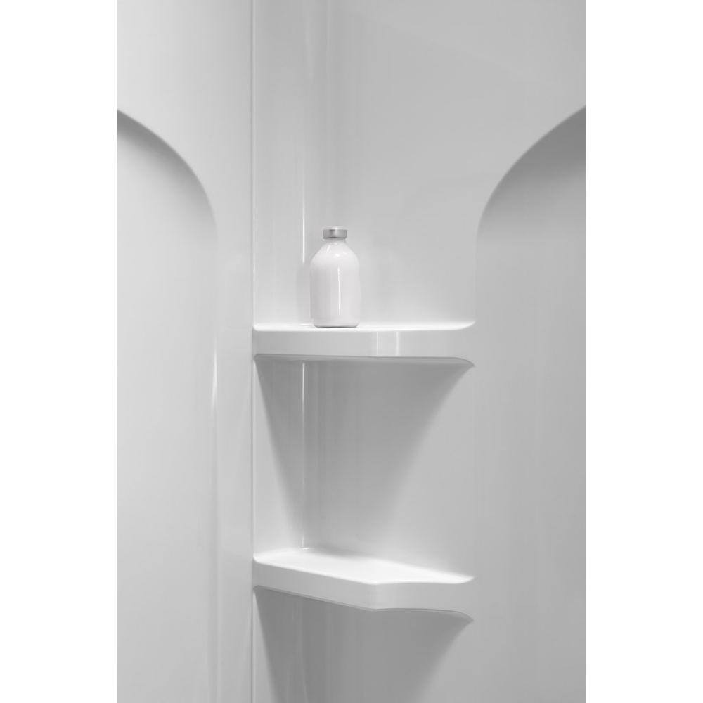 STERLING Ensemble 32 in. x 60 in. x 74 in. Bath and Shower Kit with Right-Hand Drain in White 71220120-0