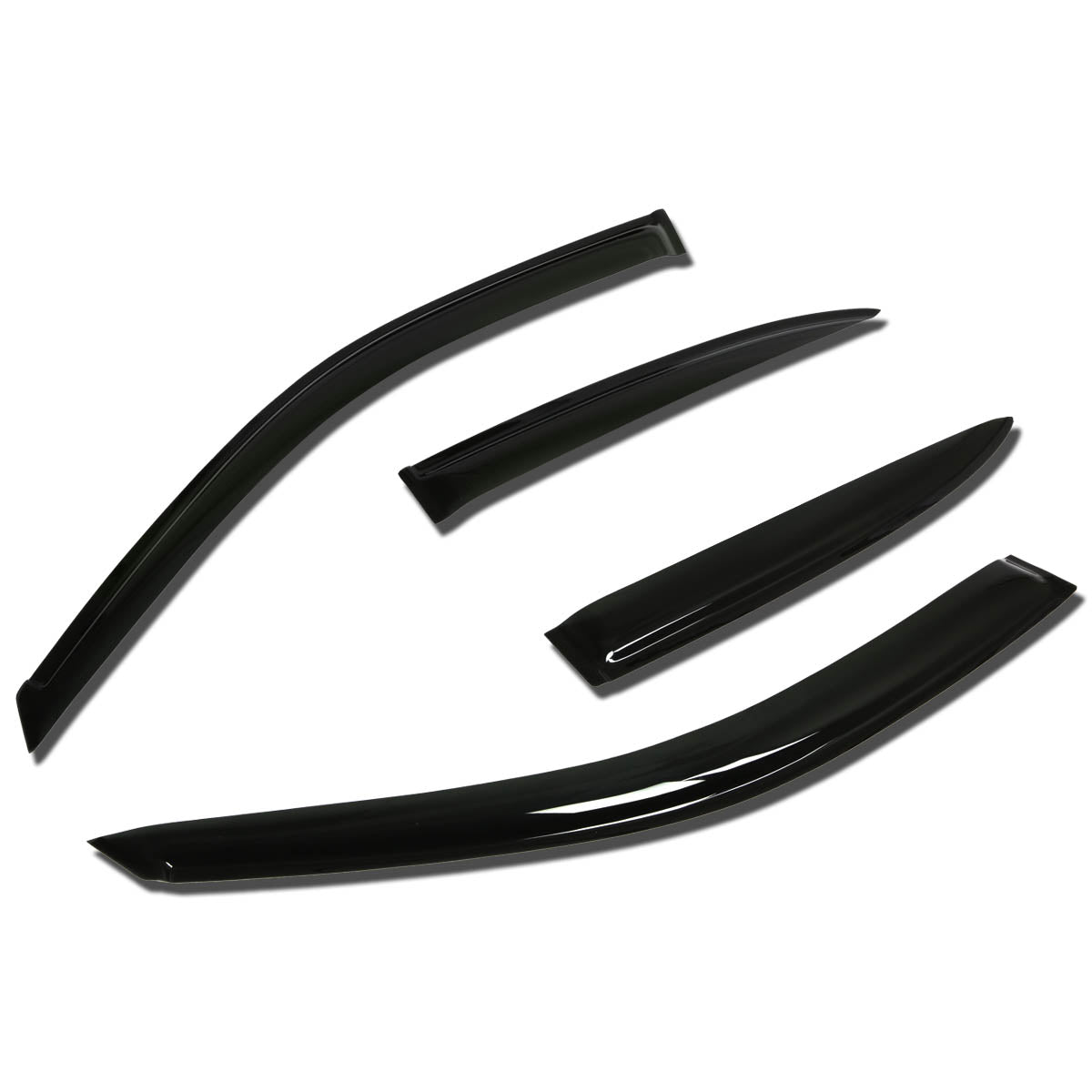 DNA Motoring WVS-053 For 2001 to 2005 Honda Civic 4DR ES 4pcs Window Vent Visor Deflector Rain Guard (Dark Smoke) 02 03 04