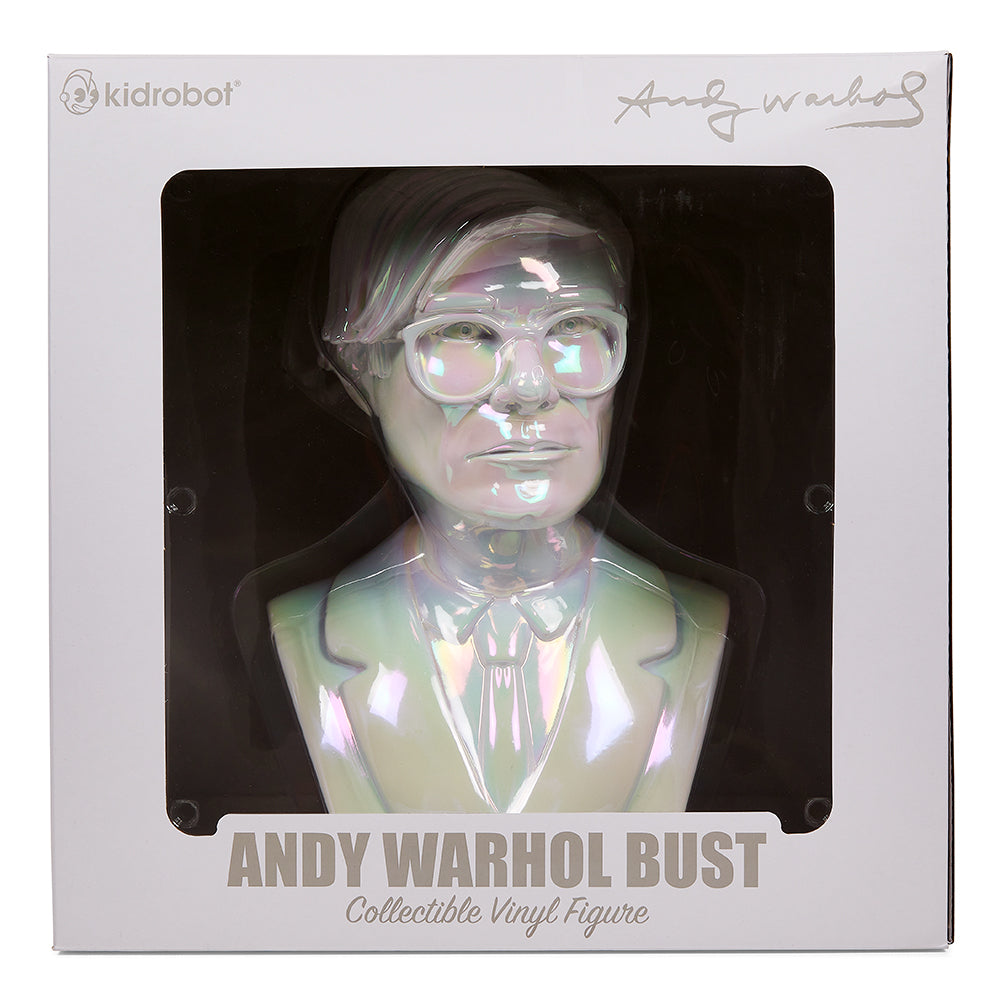 Andy Warhol 12” Bust Vinyl Art Sculpture – Iridescent Edition (Limited Edition of 300)