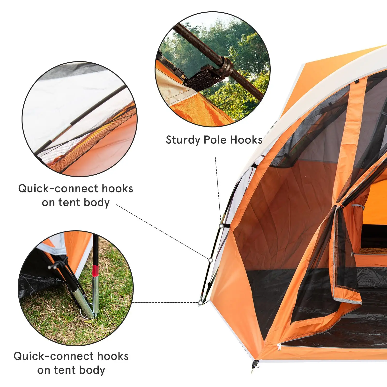 6 Person Outdoor Camping Tent with Screen for Family Camping  Backpacking  Hiking  Adventure