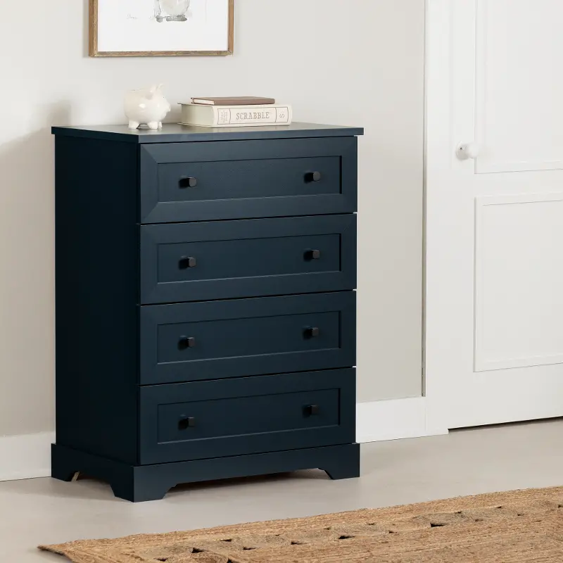 Hazen Navy Blue Chest of Drawers