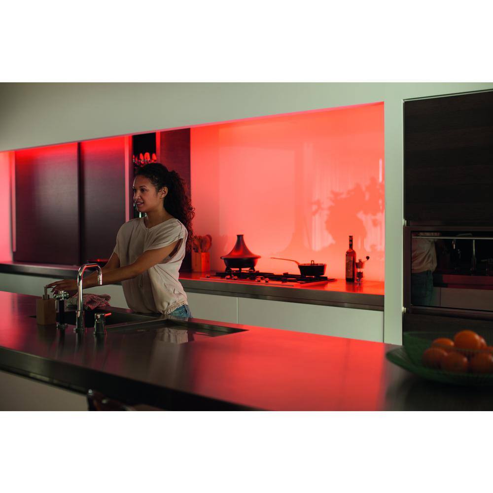 Philips Hue 6.6 ft. LED Smart Color Changing Lightstrip Starter Kit and Hue Bridge (1-Pack) 555342