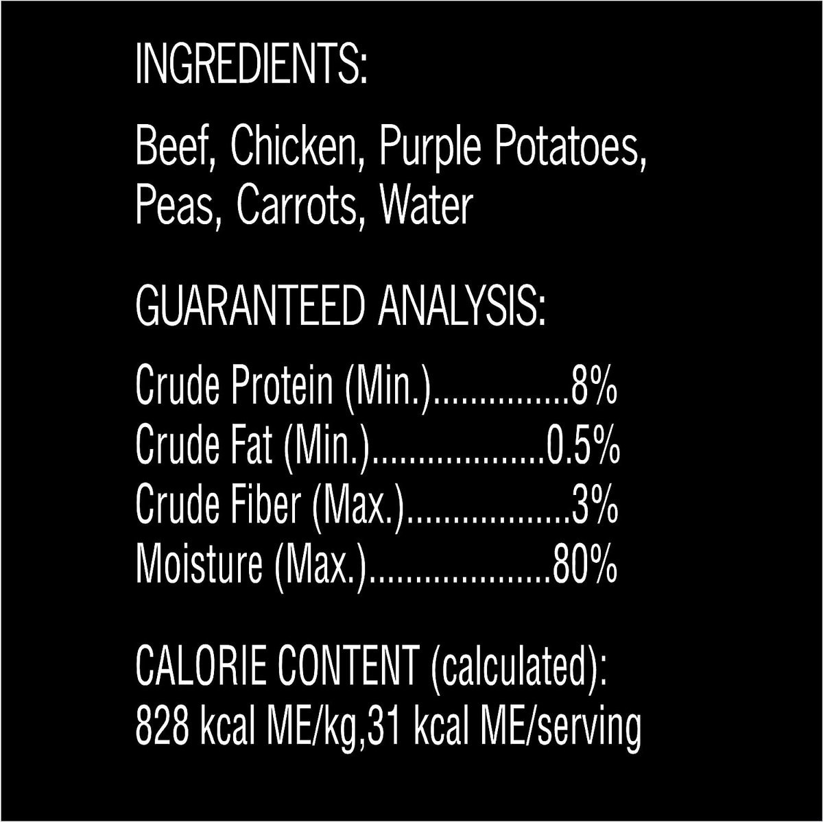 Cesar Simply Crafted Beef， Chicken， Purple Potatoes， Peas and Carrots Wet Dog Food Topper