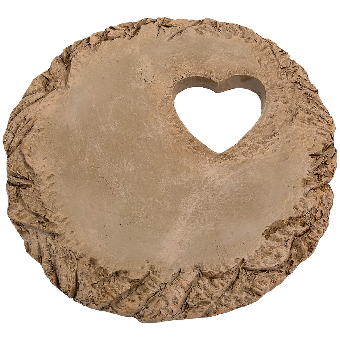 Garden Stone with Heart Cut-Out, Stepping Stone, Indoor/Outdoor Décor, Crafted With 100% Durable Resin – Measures 10” Diameter