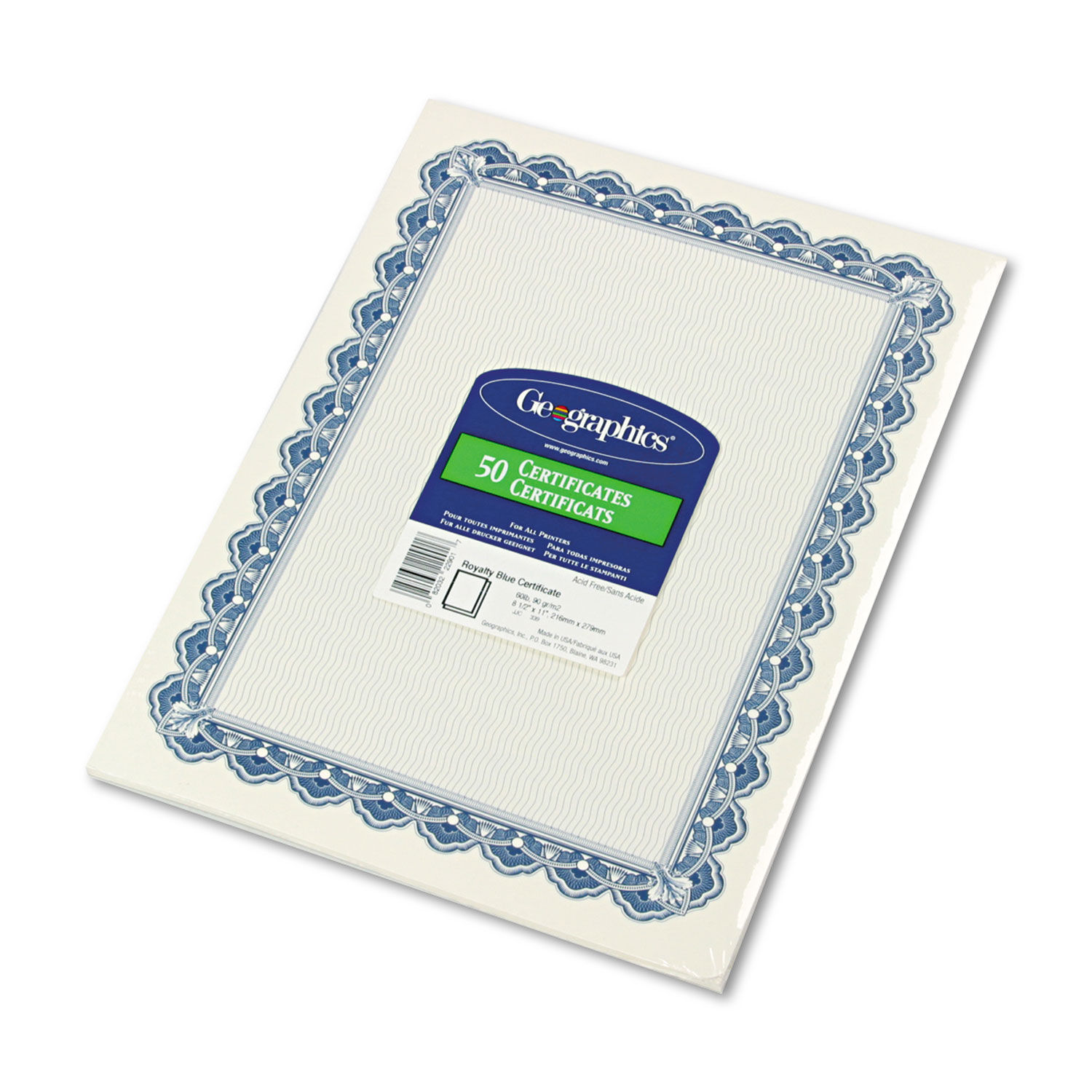 Archival Quality Parchment Paper Certificates by Geographicsandreg; GEO22901