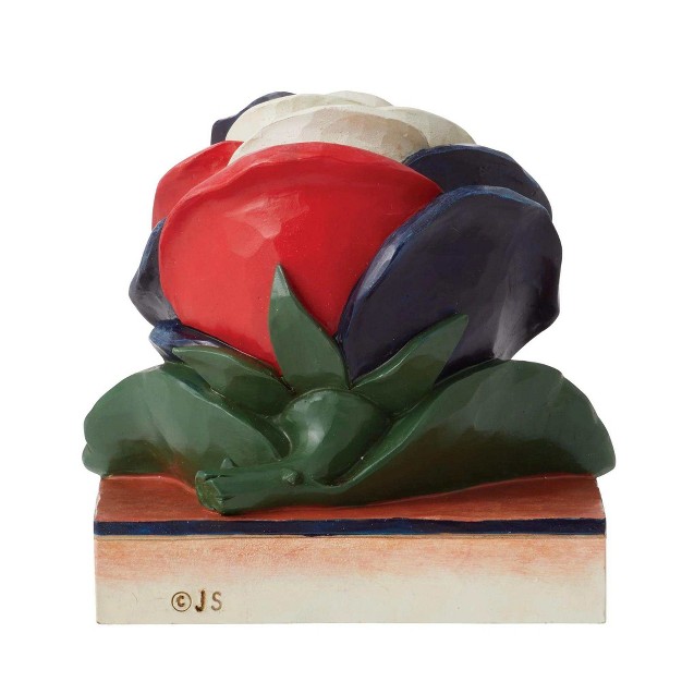 Jim Shore Mini Patriotic Rose One Figurine 3 Inches Heartwood Creek 6012432 Resin Multicolored