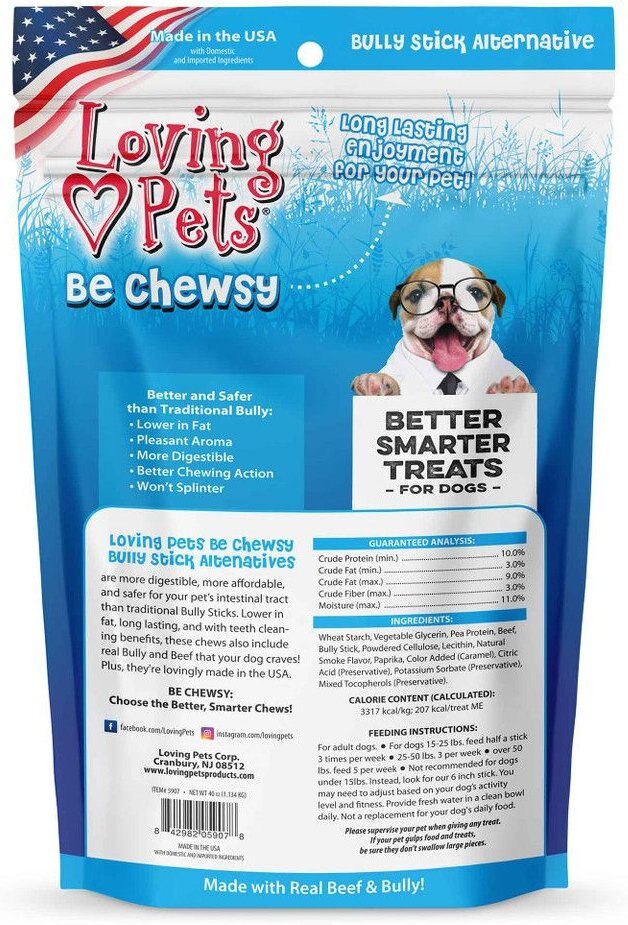 Loving Pets Be Chewsy 10-in Dog Bully Stick Treat