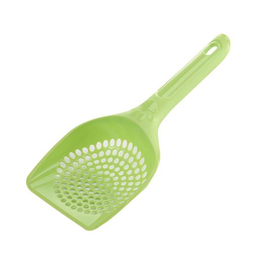 Yaoping Small Plastic Litter Scoop for Cats， Durable Deep Shovel and Long Handle for Sifting Kitty Litter(Hole diameter 0.5cm)