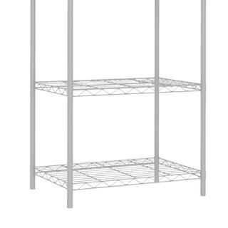 Home Basics Steel 5 Tier Steel Wire Garage Storage Shelving Unit 21 in. W x 13.80 in. D x 61 in. H White HDC59701