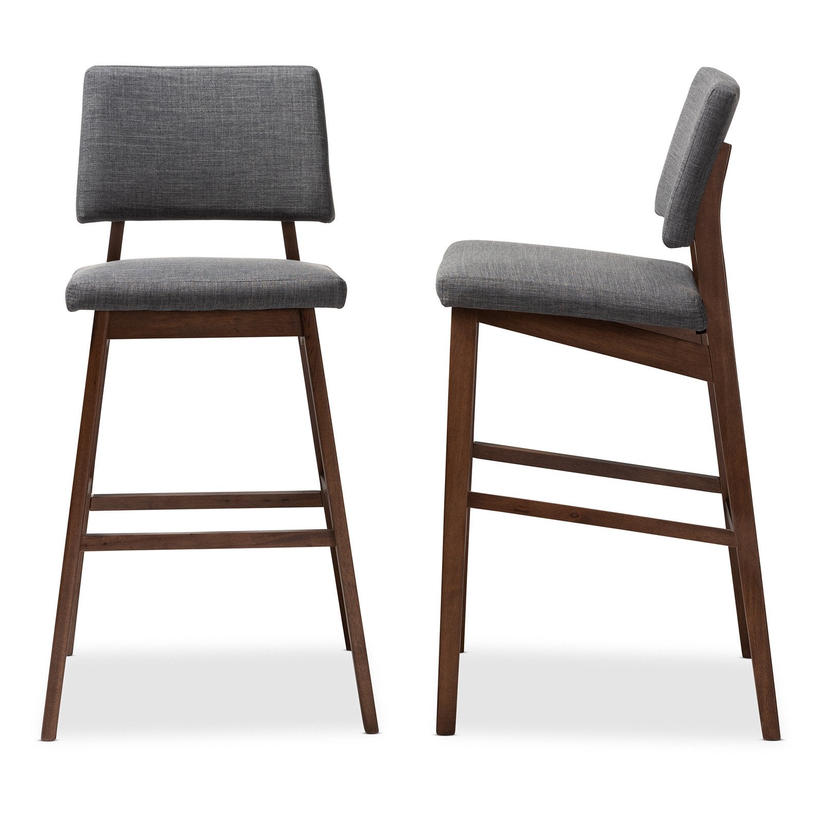 Baxton Studio Colton Upholstered 30 in. Bar Stool - Set of 2