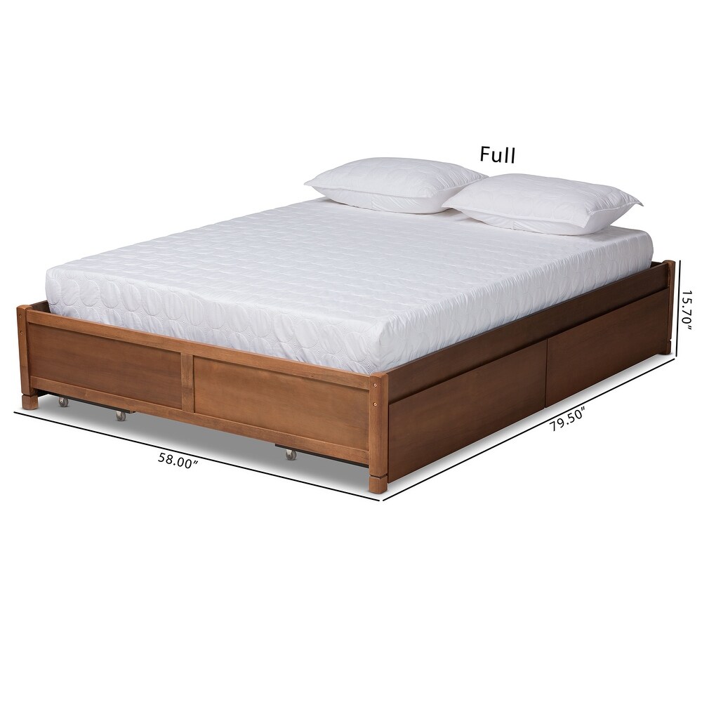 Yara Modern   Contemporary 4 Drawer Wood Storage Bed Frame(Platform)