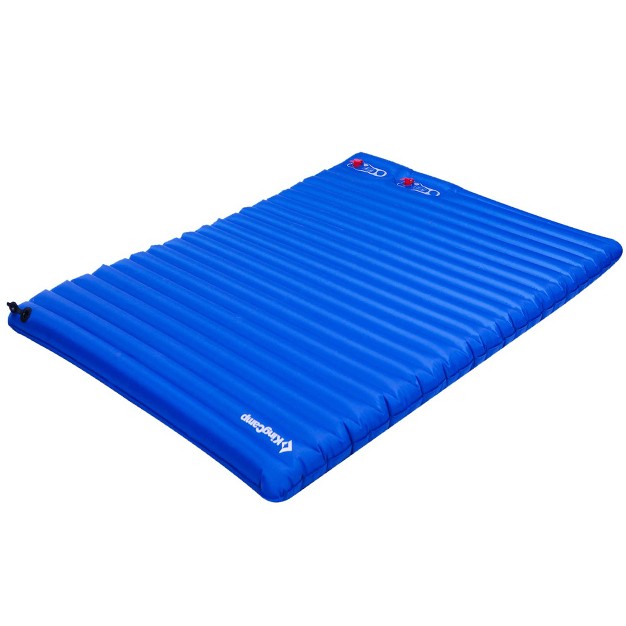 Double Sleeping Pad Camping Mattress 2 person Lightweight Inflatable Air Mat For Backpacking hiking 76 quot X 54 quot Blue