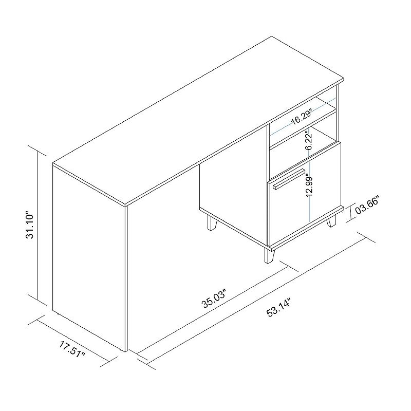 Manhattan Comfort Minetta Office Desk