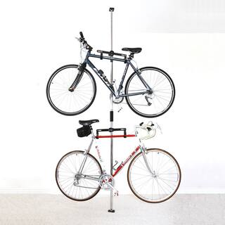 Sparehand Q-Rak II Floor-To-Ceiling Freestanding Adjustable Bike Rack Storage Max Weight Limit 80 lbs. Chrome DBR-9262CP