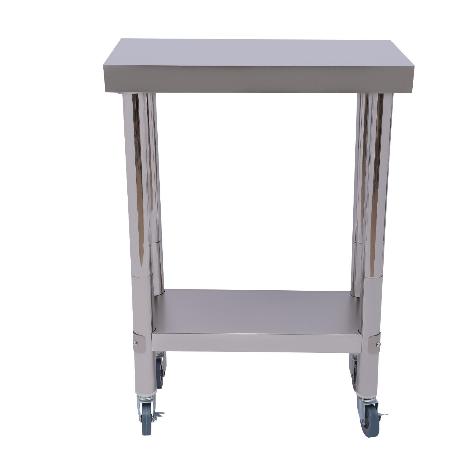 Commercial Stainless Steel Work Table with Wheels and Shelf Kitchen Prep Table