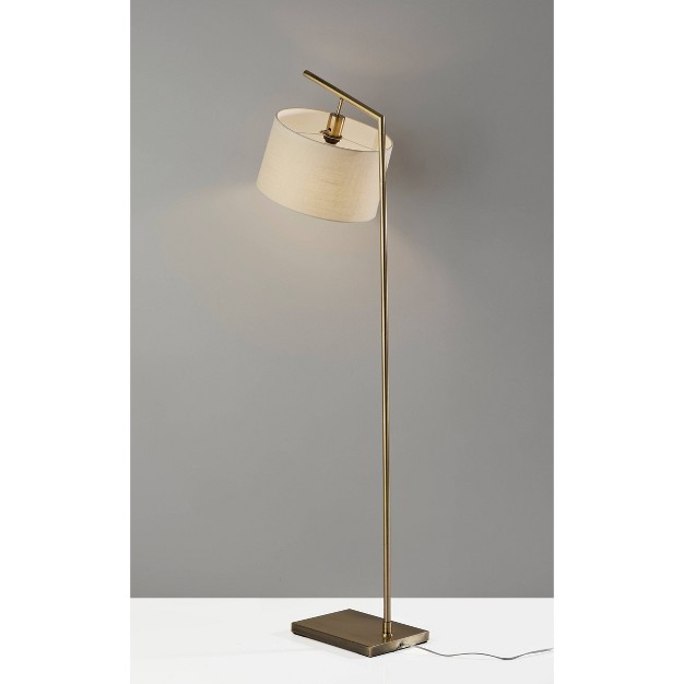 Reynolds Floor Lamp Antique Brass Adesso