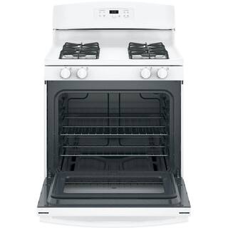 GE 30 in. 4.8 cu. ft. Freestanding Gas Range in White JGBS60DEKWW