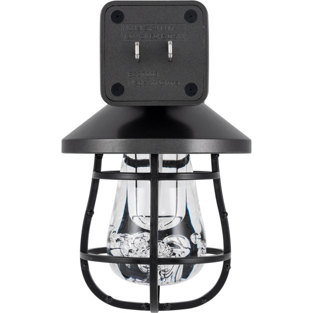 Ge Farmhouse Led Night Light Black Cage