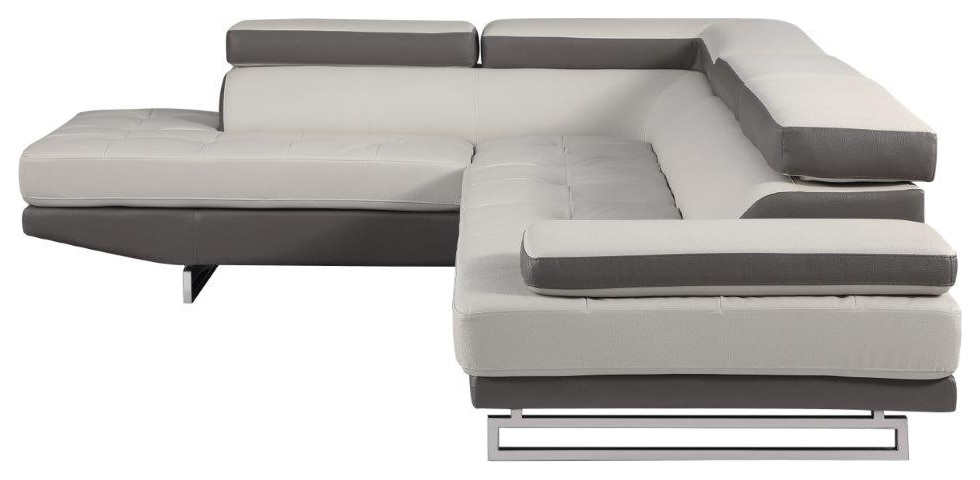 Brooklyn Left Arm Facing Leather Air Sectional   Contemporary   Sectional Sofas   by Luxuriant Furniture  Houzz