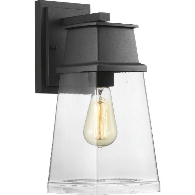 Progress Lighting Greene Ridge 1 light Medium Wall Lantern In Black With Shade