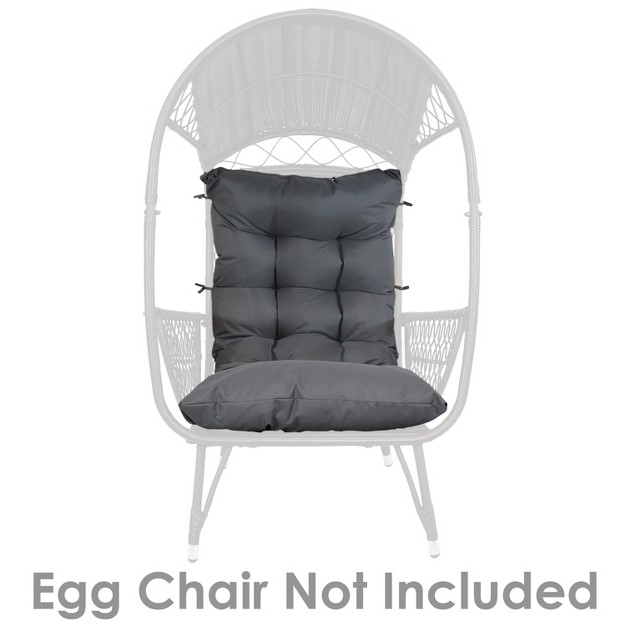 Sunnydaze Outdoor Egg Chair Polyester Replacement Cushion