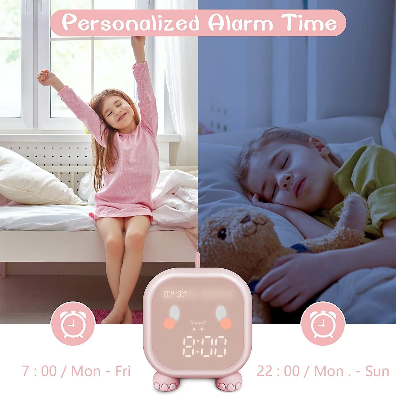 Kids Alarm Clock， Digital Alarm Clock For Kids Bedroom， Cute Dinosaur Alarm Clock Children's Sleep Trainer， Wake Up Light and Night Light With Usb Alarm