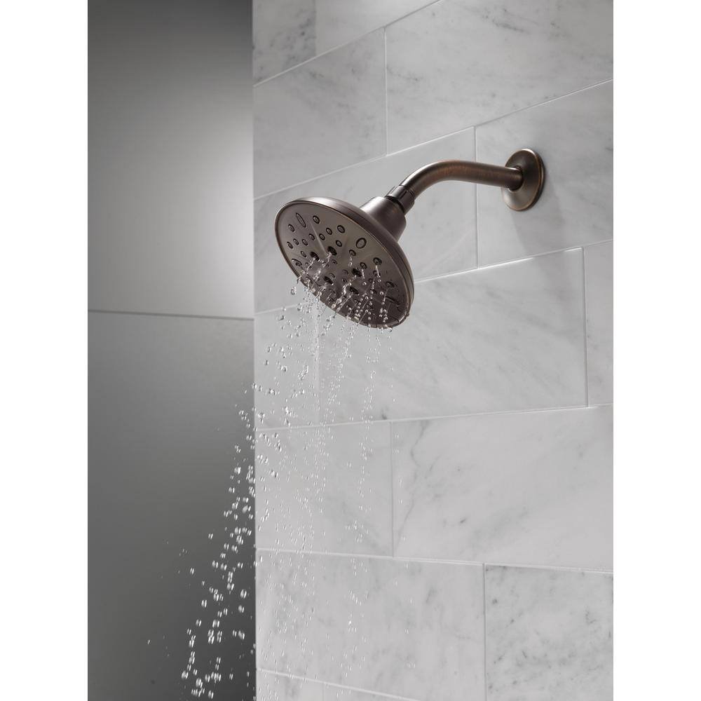 Delta 5-Spray Patterns 1.75 GPM 6 in. Wall Mount Fixed Shower Head in Venetian Bronze 75508RB