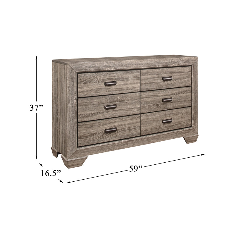 Homelegance 1904-5 Beechnut Collection Dresser- Light Elm - 59 x 16.5 x 36.75 in.